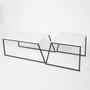 Hanah Home Juego de Mesa de Centro Blanco y Negro